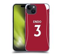 Head Case Designs sous Licence Officielle Liverpool Football Club Wataru Endo 2025/26 Joueurs Maillot Domicile 2e Groupe Coque Dure pour l'arrière Compatible avec Apple iPhone 15 Plus