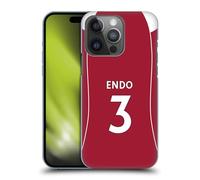 Head Case Designs sous Licence Officielle Liverpool Football Club Wataru Endo 2025/26 Joueurs Maillot Domicile 2e Groupe Coque Dure pour l'arrière Compatible avec Apple iPhone 14 Pro