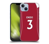 Head Case Designs sous Licence Officielle Liverpool Football Club Wataru Endo 2025/26 Joueurs Maillot Domicile 2e Groupe Coque Dure pour l'arrière Compatible avec Apple iPhone 14 Plus