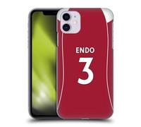 Head Case Designs sous Licence Officielle Liverpool Football Club Wataru Endo 2025/26 Joueurs Maillot Domicile 2e Groupe Coque Dure pour l'arrière Compatible avec Apple iPhone 11