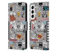 Head Case Designs sous Licence Officielle Looney Tunes Bugs Bunny Graphiques Et Personnages Étui Portefeuille en Cuir Compatible avec Samsung Galaxy S22 5G