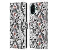 Head Case Designs sous Licence Officielle Looney Tunes Bugs Bunny Modèles Étui Portefeuille en Cuir Compatible avec Samsung Galaxy A07