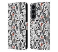 Head Case Designs sous Licence Officielle Looney Tunes Bugs Bunny Modèles Étui Portefeuille en Cuir Compatible avec Samsung Galaxy S26 Plus