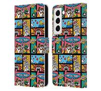 Head Case Designs sous Licence Officielle Looney Tunes Comics Modèles Étui Portefeuille en Cuir Compatible avec Samsung Galaxy S22 5G