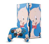 Head Case Designs Sous Licence Officielle Looney Tunes Porky Pig Graphiques Et Personnages Enveloppement De Console De Jeu Et Skins Pour Manette De Jeu Ensemble compatible avec Xbox Series X