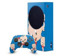 Head Case Designs Sous Licence Officielle Looney Tunes Porky Pig Graphiques Et Personnages Enveloppement De Console De Jeu Et Skins Pour Manette De Jeu Ensemble compatible avec Xbox Series S