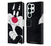 Head Case Designs sous Licence Officielle Looney Tunes Sylvester The Cat Personnages Étui Portefeuille en Cuir Compatible avec Samsung Galaxy S26 Ultra