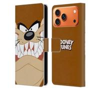 Head Case Designs Sous licence officielle Looney Tunes Tasmanian Devil Étui portefeuille en cuir compatible avec Apple iPhone 17 Pro Max
