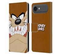Head Case Designs Sous licence officielle Looney Tunes Tasmanian Devil Étui portefeuille en cuir compatible avec Apple iPhone 17 Air