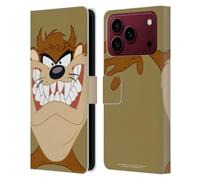 Head Case Designs sous Licence Officielle Looney Tunes Tasmanian Devil Personnages Étui Portefeuille en Cuir Compatible avec Apple iPhone 18 Pro Max