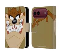 Head Case Designs sous Licence Officielle Looney Tunes Tasmanian Devil Personnages Étui Portefeuille en Cuir Compatible avec Apple iPhone Duo