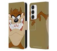 Head Case Designs sous Licence Officielle Looney Tunes Tasmanian Devil Personnages Étui Portefeuille en Cuir Compatible avec Samsung Galaxy S23 5G