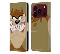 Head Case Designs sous Licence Officielle Looney Tunes Tasmanian Devil Personnages Étui Portefeuille en Cuir Compatible avec Apple iPhone 18 Pro