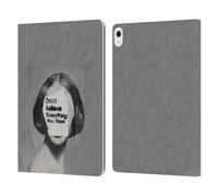 Head Case Designs sous Licence Officielle LouiJoverArt Penser Noir Et Blanc Étui Portefeuille en Cuir Compatible avec Apple iPad Air 13 2024/2025