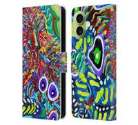 Head Case Designs sous Licence Officielle Mad Dog Art Gallery Caniche Électrique Chiens 2 Étui Portefeuille en Cuir Compatible avec Apple iPhone 17