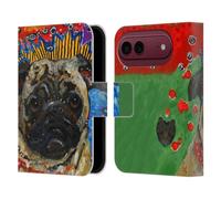 Head Case Designs sous Licence Officielle Mad Dog Art Gallery Carlin Chiens Étui Portefeuille en Cuir Compatible avec Apple iPhone Duo