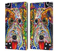 Head Case Designs sous Licence Officielle Mad Dog Art Gallery Foxie Chiens 2 Étui Portefeuille en Cuir Compatible avec Amazon Fire Max 11 2023
