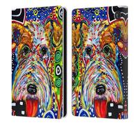 Head Case Designs sous Licence Officielle Mad Dog Art Gallery Foxie Chiens 2 Étui Portefeuille en Cuir Compatible avec Amazon Fire 7 2022