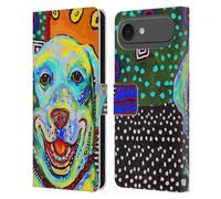 Head Case Designs sous Licence Officielle Mad Dog Art Gallery Heureux Chiens 2 Étui Portefeuille en Cuir Compatible avec Apple iPhone 17 Air