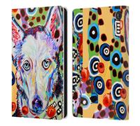 Head Case Designs sous Licence Officielle Mad Dog Art Gallery Husky Doo Chiens 2 Étui Portefeuille en Cuir Compatible avec Amazon Fire 7 2022