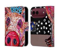 Head Case Designs sous Licence Officielle Mad Dog Art Gallery Missy Porc Animaux Étui Portefeuille en Cuir Compatible avec Apple iPhone Duo