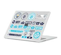 Head Case Designs sous Licence Officielle Manchester City FC Logos and Iconic Quotes Assorted Art Coque Transparent Armure Compatible avec MacBook Air 13.6" M2 A2681/M3 A3113/M4 A3240 2022/2024/2025