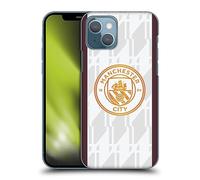 Head Case Designs sous Licence Officielle Manchester City Man City FC Away Kit De Badges 2023/24 Coque Dure pour l'arrière Compatible avec Apple iPhone 13
