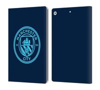 Head Case Designs sous Licence Officielle Manchester City Man City FC Bleu Électrique Badge Étui Portefeuille en Cuir Compatible avec Apple iPad 10.2 2019/2020/2021