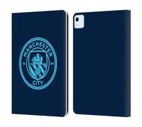 Head Case Designs sous Licence Officielle Manchester City Man City FC Bleu Électrique Badge Étui Portefeuille en Cuir Compatible avec Apple iPad Air 11 2020/2022/2024/2025