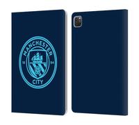 Head Case Designs sous Licence Officielle Manchester City Man City FC Bleu Électrique Badge Étui Portefeuille en Cuir Compatible avec Apple iPad Pro 11 2020/2021 / 2022