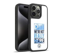 Head Case Designs Sous Licence Officielle Manchester City Man City FC City We're Not Really Here Graphiques Coque en gel renforcée [Protection de Qualité Militaire] Compatible avec Apple iPhone 15 Pro