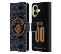 Head Case Designs sous Licence Officielle Manchester City Man City FC Coutume Personnalisé Away 2020/21 Badge Kit Étui Portefeuille en Cuir Compatible avec Apple iPhone 17