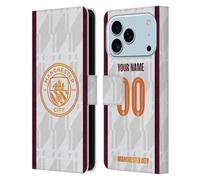 Head Case Designs sous Licence Officielle Manchester City Man City FC Coutume Personnalisé Away Kit De Badges 2023/24 Étui Portefeuille en Cuir Compatible avec Apple iPhone 17 Pro