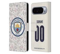Head Case Designs sous Licence Officielle Manchester City Man City FC Coutume Personnalisé Third 2020/21 Badge Kit Étui Portefeuille en Cuir Compatible avec Google Pixel 10 Pro XL