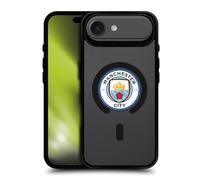 Head Case Designs sous Licence Officielle Manchester City Man City FC Crest Icône de Logo Black Shockproof Bumper Case [Military Grade] Compatible with Apple iPhone 17 Air and Compatible with MagSafe
