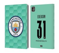 Head Case Designs sous Licence Officielle Manchester City Man City FC Ederson 2020/21 Joueurs Away Kit Groupe 2 Étui Portefeuille en Cuir Compatible avec Apple iPad Pro 11 M4 2024