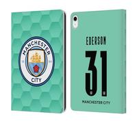 Head Case Designs sous Licence Officielle Manchester City Man City FC Ederson 2020/21 Joueurs Away Kit Groupe 2 Étui Portefeuille en Cuir Compatible avec Apple iPad 10.9 2022/2025