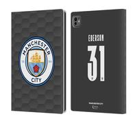 Head Case Designs sous Licence Officielle Manchester City Man City FC Ederson 2020/21 Joueurs Home Kit Groupe 2 Étui Portefeuille en Cuir Compatible avec Apple iPad Pro 11 M4 2024