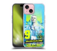 Head Case Designs sous Licence Officielle Manchester City Man City FC Erling Haaland 2023/24 First Team Coque en Gel [Qualité Militaire] Compatible avec Apple iPhone 15 Et Compatible avec MagSafe