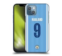 Head Case Designs sous Licence Officielle Manchester City Man City FC Erling Haaland 2023/24 Joueurs Home Kit Coque Dure pour l'arrière Compatible avec Apple iPhone 13