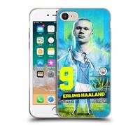 Head Case Designs sous Licence Officielle Manchester City Man City FC Erling Haaland 2023/24 Première Équipe Coque en Gel Doux Compatible avec Apple iPhone 7/8 / SE 2020 & 2022