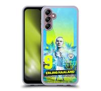 Head Case Designs sous Licence Officielle Manchester City Man City FC Erling Haaland 2023/24 Première Équipe Coque en Gel Doux Compatible avec Samsung Galaxy A14 5G