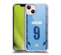 Head Case Designs sous Licence Officielle Manchester City Man City FC Erling Haaland 2024/25 Joueurs Home Kit Coque en Gel Doux Compatible avec Apple iPhone 13