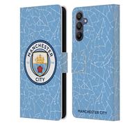 Head Case Designs sous Licence Officielle Manchester City Man City FC Home 2020/21 Badge Kit Étui Portefeuille en Cuir Compatible avec Samsung Galaxy A15