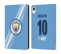Head Case Designs sous Licence Officielle Manchester City Man City FC Jack Grealish 2025/26 Joueurs Home Kit Étui Portefeuille en Cuir Compatible avec Apple iPad Mini (2021/2024)