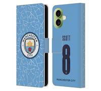 Head Case Designs sous Licence Officielle Manchester City Man City FC Jill Scott 2020/21 Home Kit des Femmes Groupe 1 Étui Portefeuille en Cuir Compatible avec Apple iPhone 17