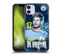 Head Case Designs sous Licence Officielle Manchester City Man City FC Kevin De Bruyne 2022/23 Première Équipe Coque Dure pour l'arrière Compatible avec Apple iPhone 11