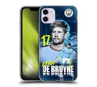Head Case Designs sous Licence Officielle Manchester City Man City FC Kevin De Bruyne 2022/23 Première Équipe Coque en Gel Doux Compatible avec Apple iPhone 11