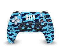 Head Case Designs sous Licence Officielle Manchester City Man City FC Motif De La Ville Art du Logo Vinyle Plaque Frontale Autocollant De Jeu Peau Compatible avec Sony PS5 DualSense Controller