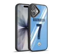 Head Case Designs sous Licence Officielle Manchester City Man City FC Omar Marmoush 2025/26 Joueurs Home Kit Coque en Gel renforcée [Protection de Qualité Militaire] Compatible avec Apple iPhone 17